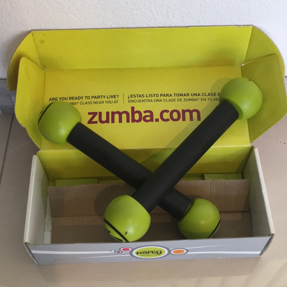 ZUMBA 1lb weights-moroccans-toning sticks/W/box!!